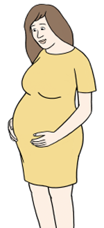 Eine schwangere Frau Eine schwangere Frau